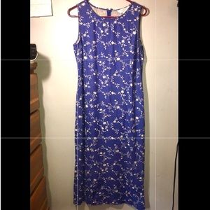 Casual Corner Annex Petite Blue Maxi Dress